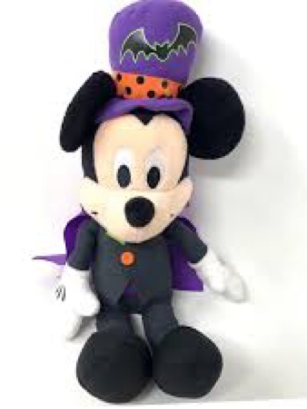 Halloween Dracula Mickey Mouse Plush in Purple Top Hat
